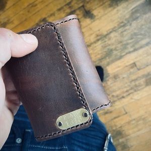 Handmade Leather Trifold Wallet